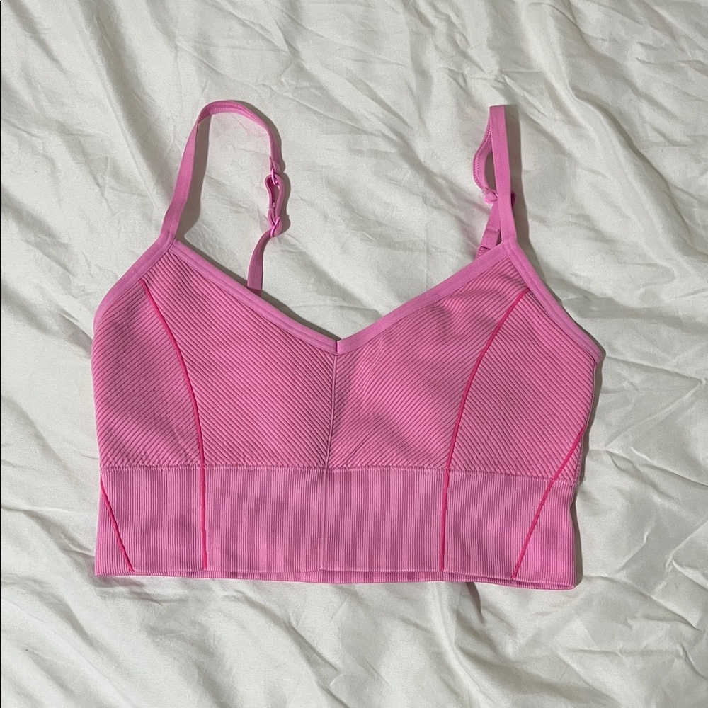 Aerie Pink Longline Sports Bra